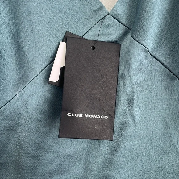 Club Monaco Button Detail Slip Dress Blue Dusk, NWT - Picture 8 of 9